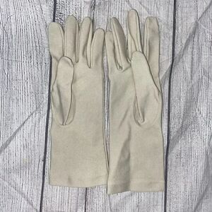 Vintage girls classic beige gloves big kid small